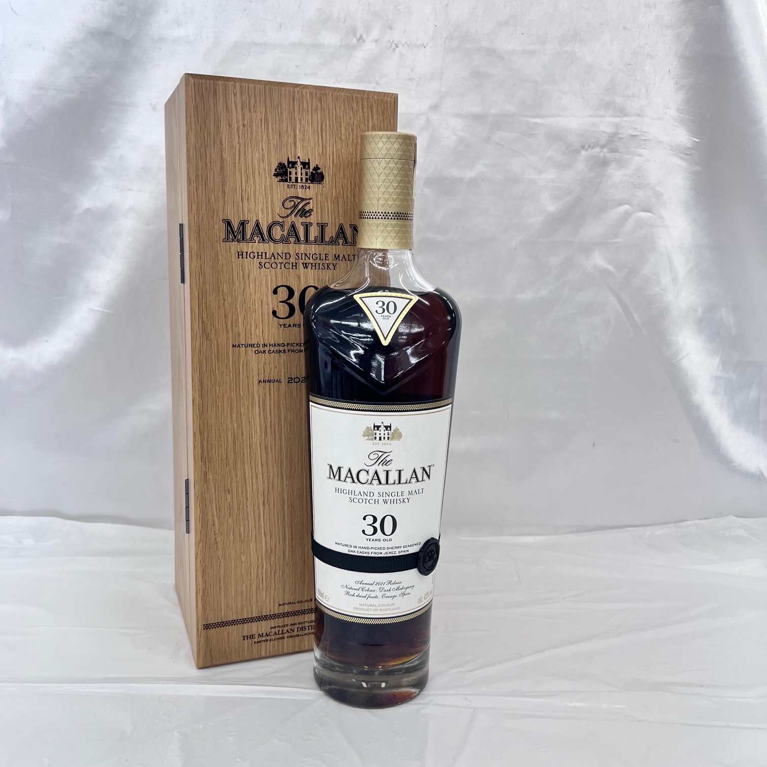 The MACALLAN ザ・マッカラン 30年 2021リリース シェリーオークカスク ウイスキー 700ml 43% 木箱付 12023745