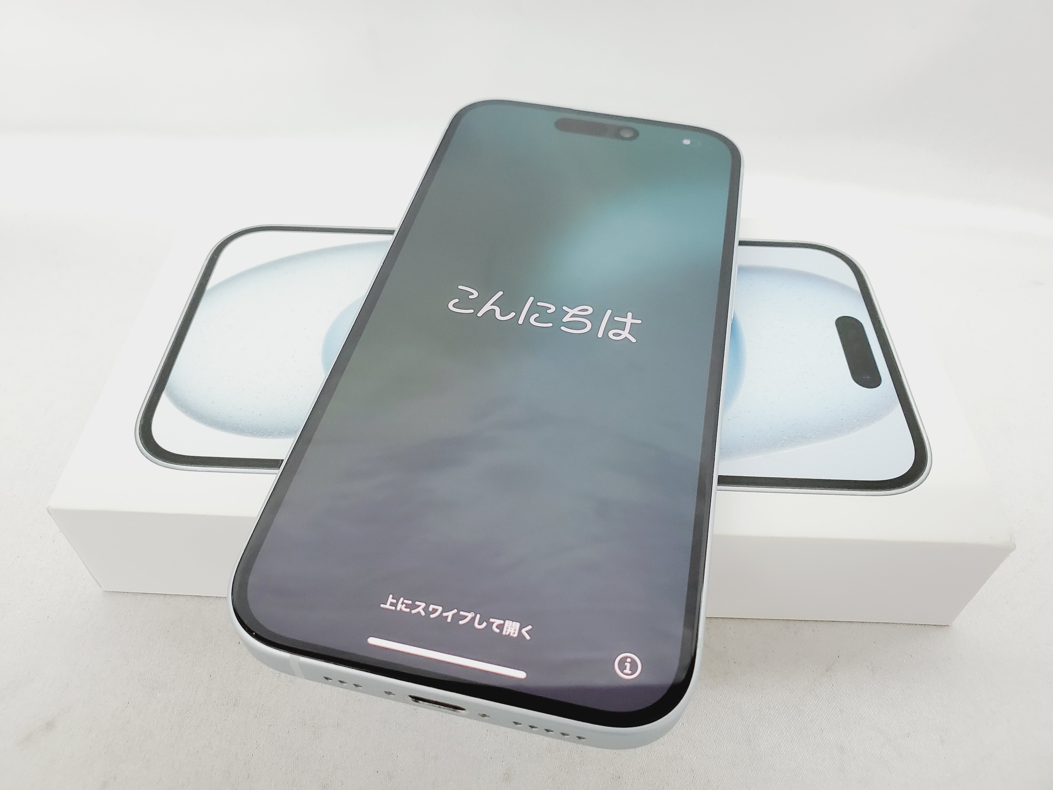 【美品】国内版 SIMフリー スマートフォン Apple iPhone15 256GB MTMR3J/A ブルー 11865881