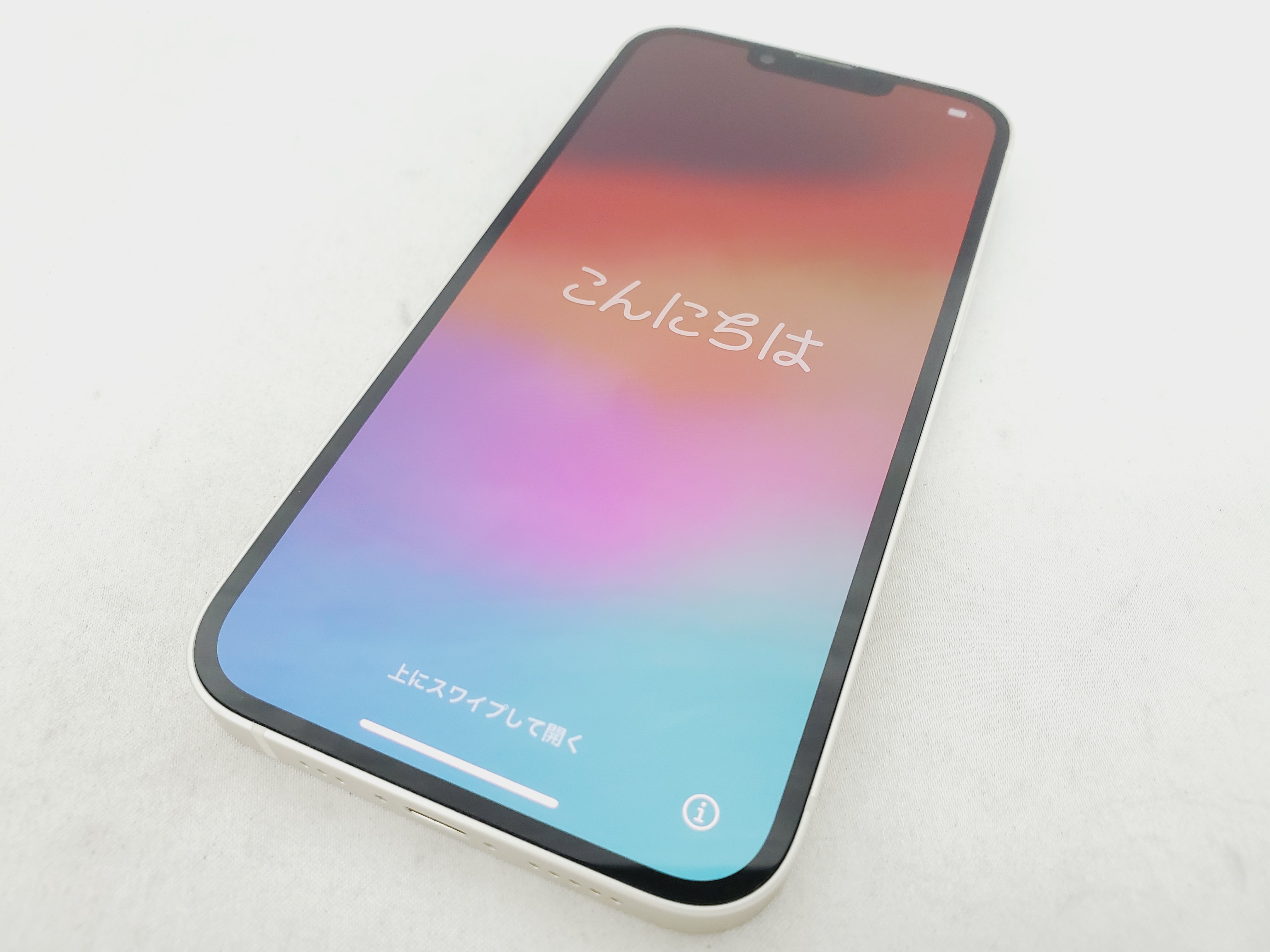 【美品】国内版 SIMフリー スマートフォン Apple iPhone13 128GB MLND3J/A スターライト 902136555