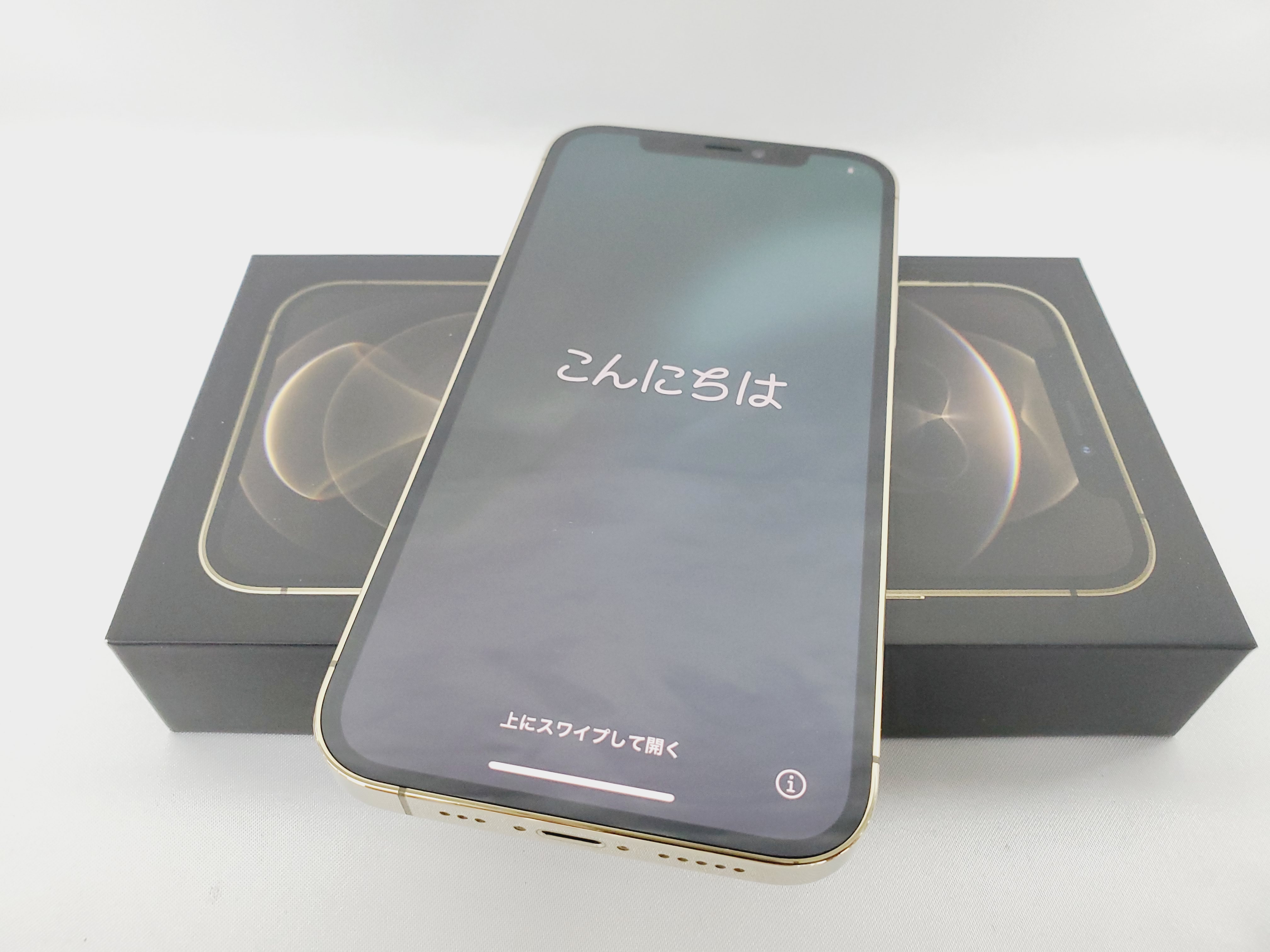 【美品】SoftBank スマートフォン Apple iPhone12 Pro 128GB MGM73J/A ゴールド 利用制限○ ※SIMロック解除済 11896326