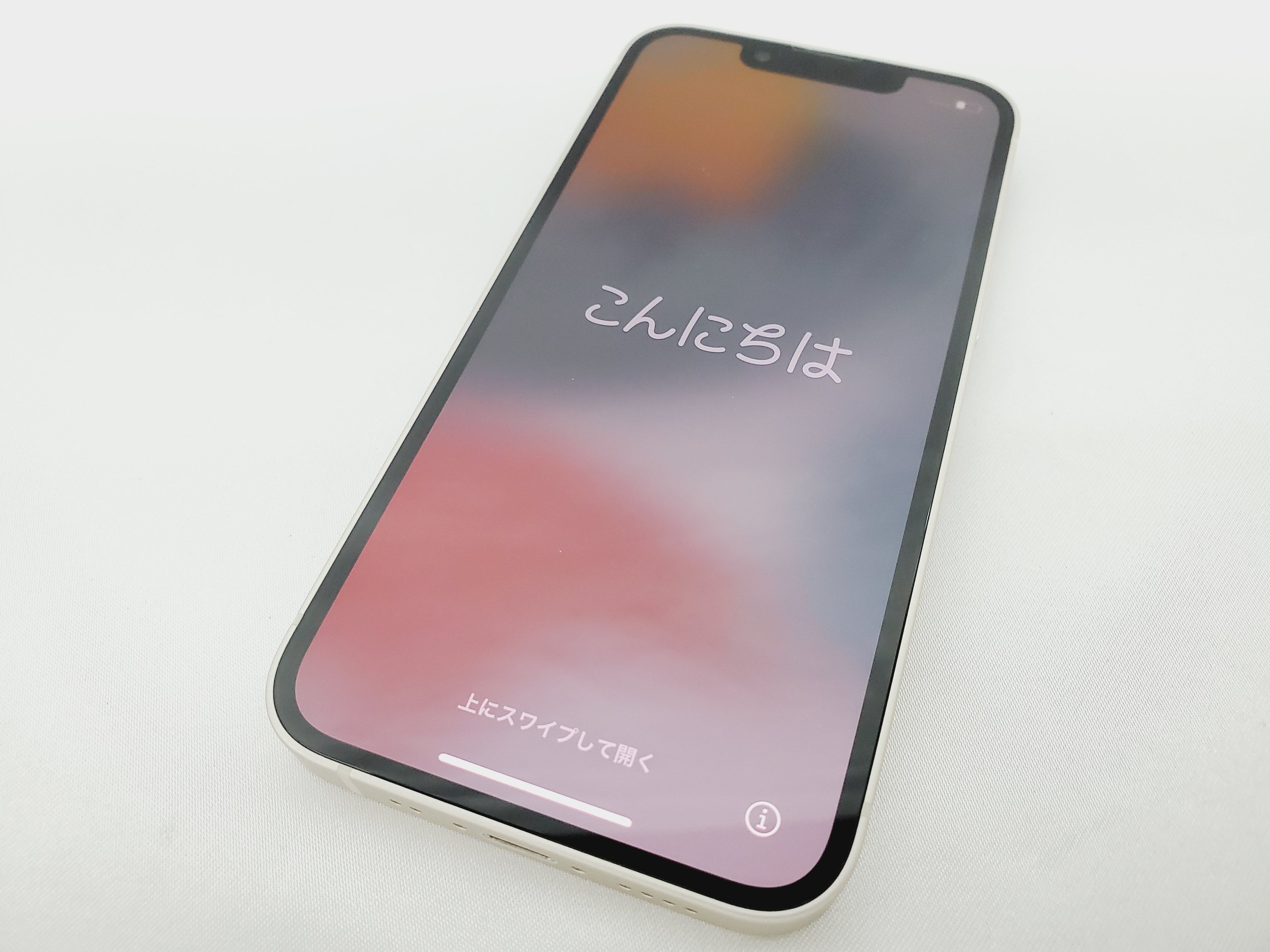 【美品】国内版 SIMフリー スマートフォン Apple iPhone13 mini 128GB MLJE3J/A スターライト 896120486