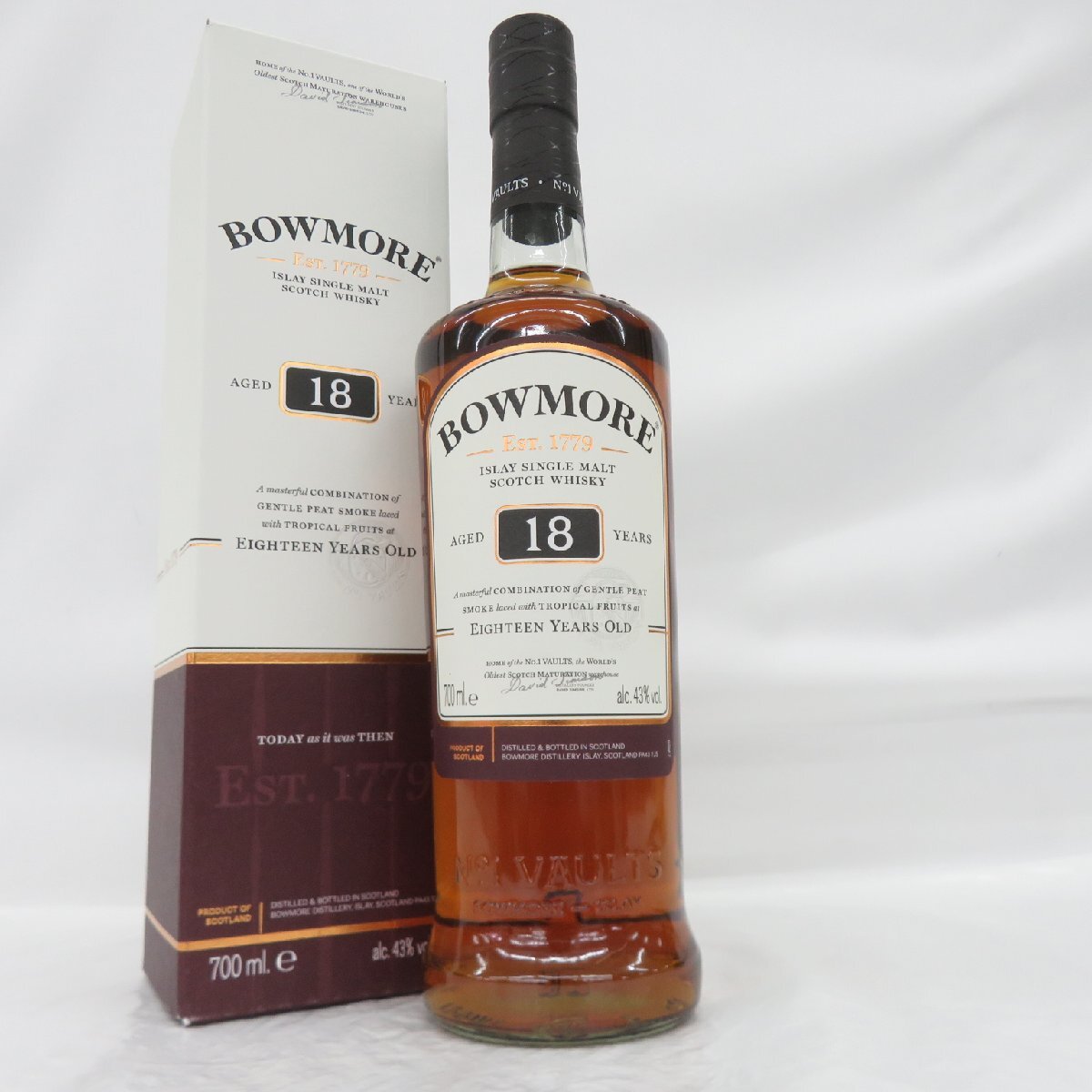 BOWMORE ボウモア 18年 アイラシングルモルト ウイスキー 700ml 43% 箱付 商品詳細ページ | 大黒屋 家電館