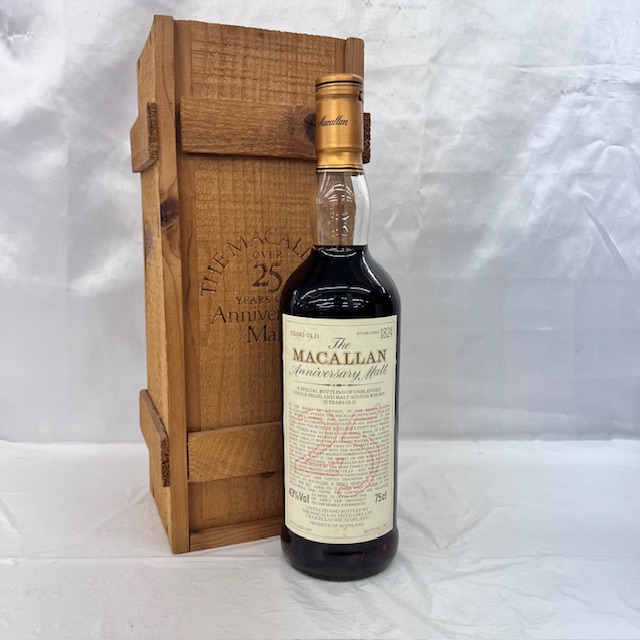 The MACALLAN ザ・マッカラン 25年 アニバーサリーモルト 1967-1993 ウイスキー 750ml 43% 木箱付 11718191  商品詳細ページ | 大黒屋 家電館