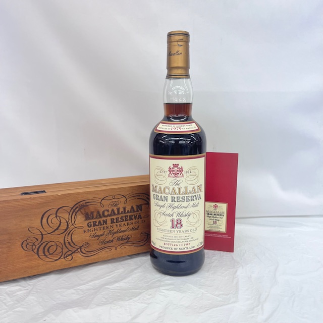 The MACALLAN ザ・マッカラン 18年 1979-1997 グランレゼルバ ウイスキー 700ml 40% 木箱/冊子付 11723174  商品詳細ページ | 大黒屋 家電館