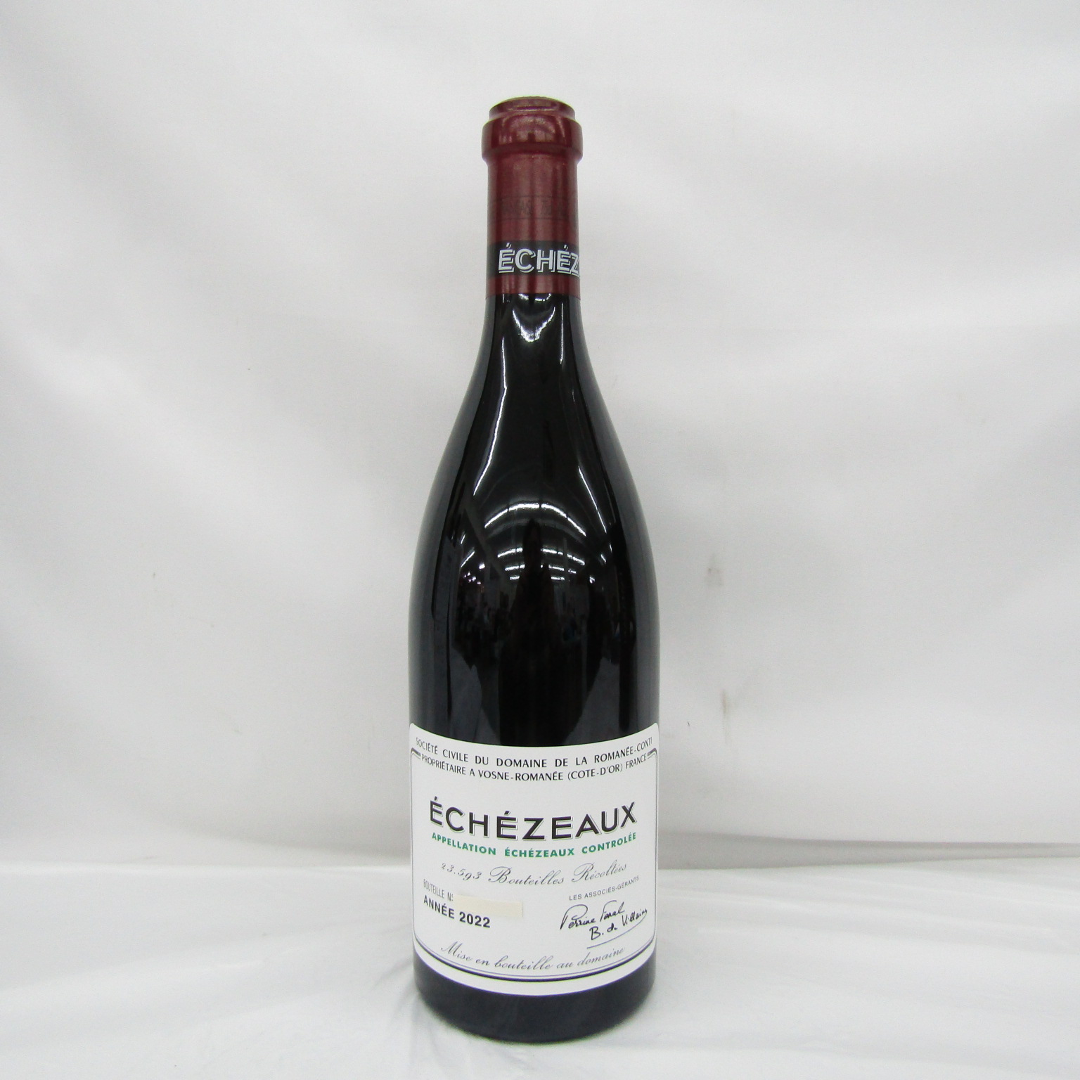 空瓶 ドメーヌ ド ラ ロマネ・コンティ 2022年 エシェゾー ロマネ